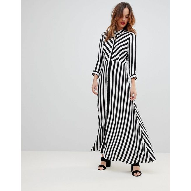 striped maxi shirt